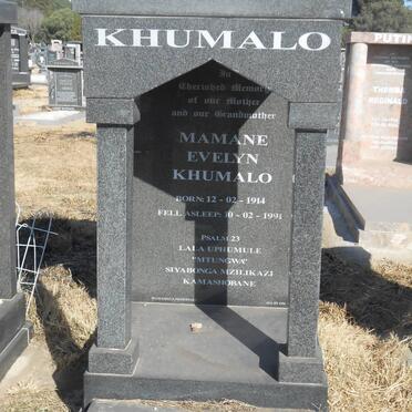 KHUMALO Mamane Evelyn 1914-1991