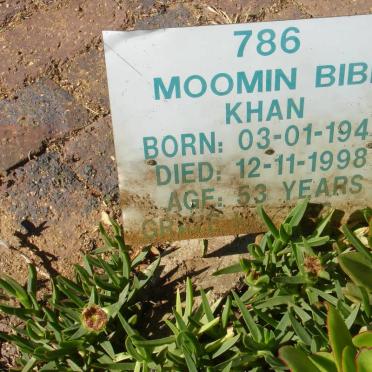 KHAN Moomin Bibi 1945-1998