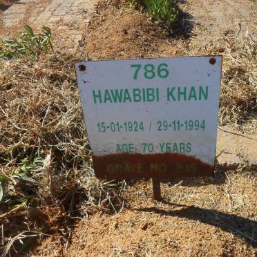 KHAN Hawabibi 1924-1994