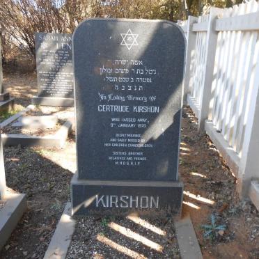KIRSHON Gertrude -1970
