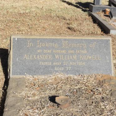 KIDWELL Alexander William -1954