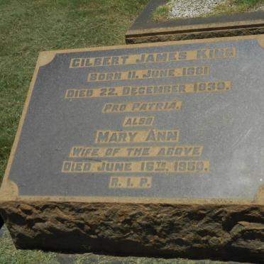 KING Gilbert James 1881-1939 &amp; Mary Ann -1950