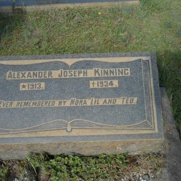 KINNING Alexander Joseph 1913-1934