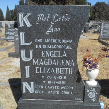 KLUIN Engela Magdalena Elizabeth 1919-1991