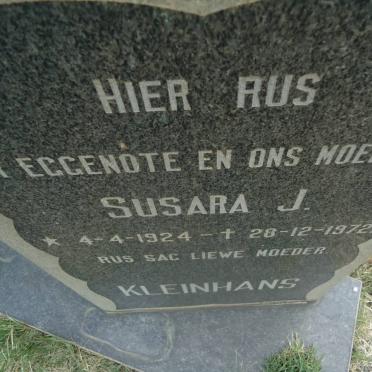 KLEINHANS Susara J. 1924-1972