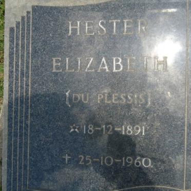 KNOTT Hester Elizabeth nee DU PLESSIS 1891-1960