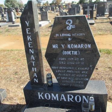 KOMARON Yekenathan 1931-2003