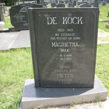 KOCK Pieter, de 1889-1972 &amp; Magrietha 1894-1970