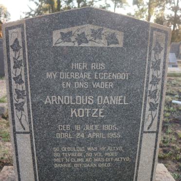 KOTZE Arnoldus Daniel 1905-1955