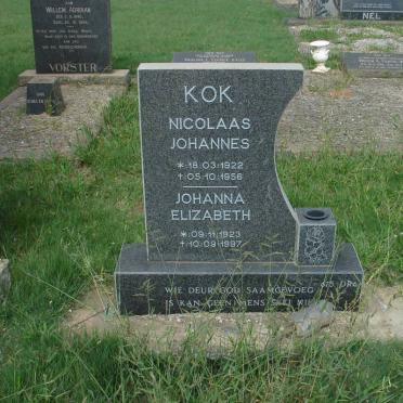 KOK Nicolaas Johannes 1922-1956 &amp; Johanna Elizabeth 1923-1997