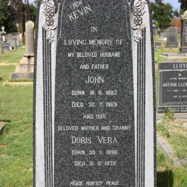 KOEN John 1893-1969 &amp; Doris Vera 1896-1970