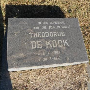 KOCK Theodorus, de 1963-1982