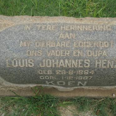 KOEN Louis Johannes Henze 1894-1967