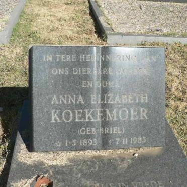 KOEKEMOER Anna Elizabeth geb BRIEL 1893-1983