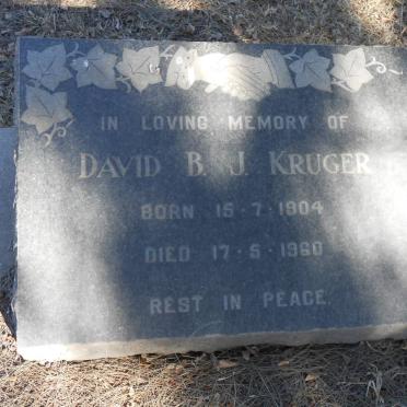 KRUGER David B.J. 1904-1960