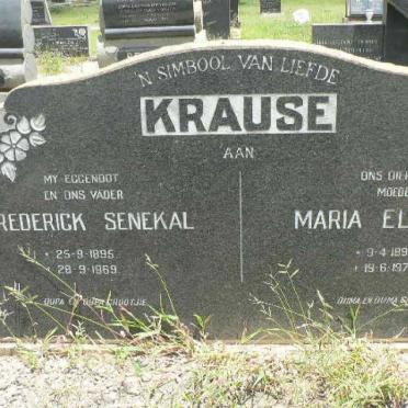 KRAUSE Frederick Senekal 1895-1969 &amp; Maria Elizabeth 1897-1973
