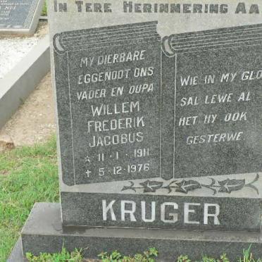 KRUGER Willem Frederik Jacobus 1911-1976