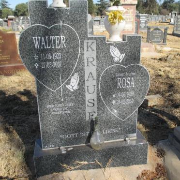 KRAUSE Walter 1922-2007 &amp; Rosa 1929-2010