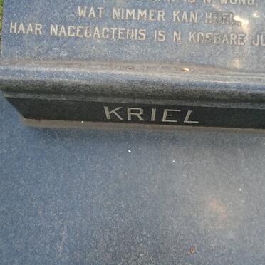 KRIEL Engela Elizabeth nee VENTER 1903-1970