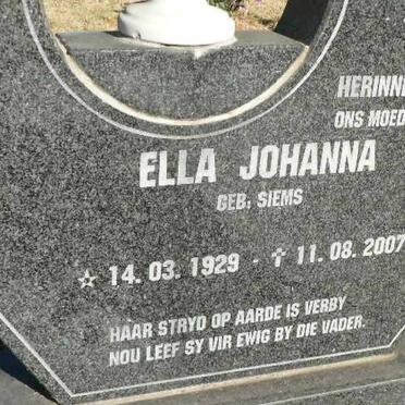 KRÜGER Ella Johanna geb SIEMS 1929-2007
