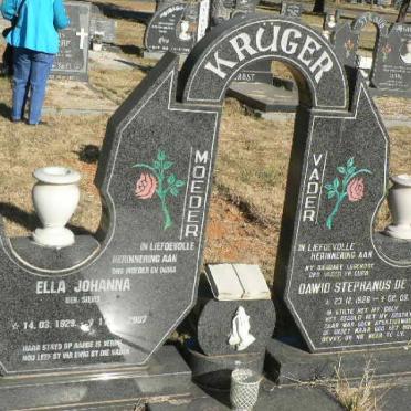 KRÜGER Dawid Stephanus de Villiers 1926-1990 &amp; Ella Johanna SIEMS 1929-2007