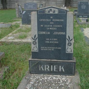 KRIEK Cornelia Johanna 1905-1956