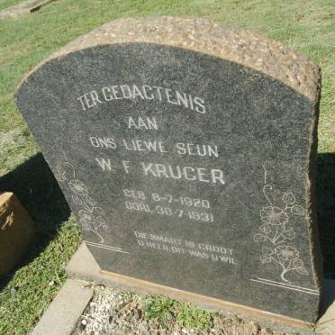 KRUGER W.F. 1920-1931