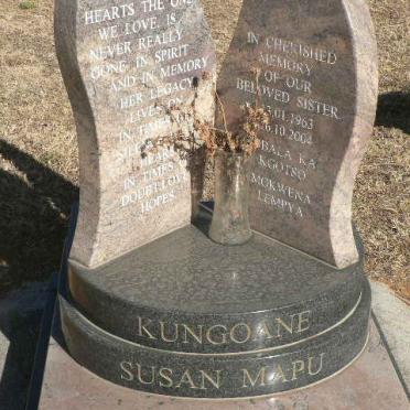 KUNGOANE Susan Mapu 1963-2004