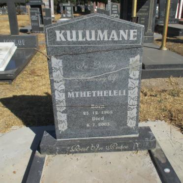 KULUMANE Mthetheleli 1965-2003