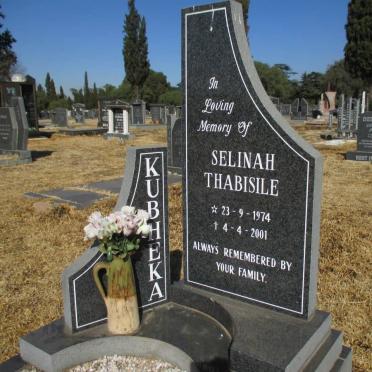 KUBHEKA Selinah Thabisile 1974-2001