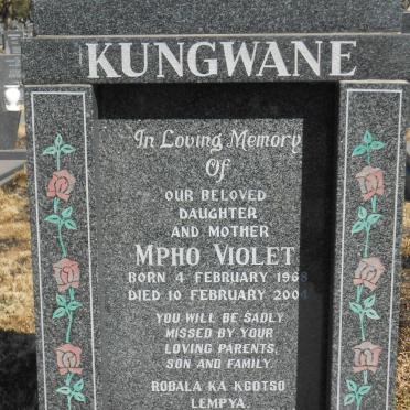 KUNGWANE Mpho Violet 1968-2004