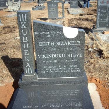 KUBHEKA Vikinduku Steve 1940-2011 &amp; Edith Sizakele 1945-2002