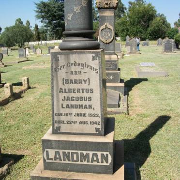 LANDMAN Albertus Jacobus 1922-1942