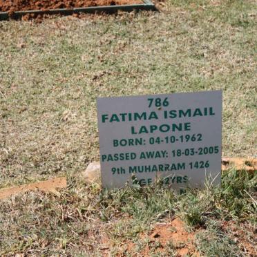 LAPONE Fatima Ismail 1962-2005