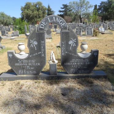 LANGE Adriaan Gert Louis, de 1916-1994 &amp; Johanna BUTLER 1916-1987