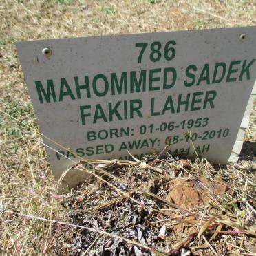 LAHER Mahommed Sadek Fakir 1953-2010