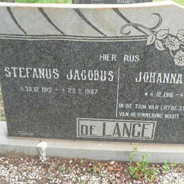 LANGE Stefanus Jacobus, de 1913-1987 &amp; Johanna Maria 1916-1974