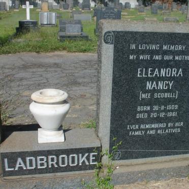 LADBROOKE Eleanora Nancy nee SCOBELL 1909-1961