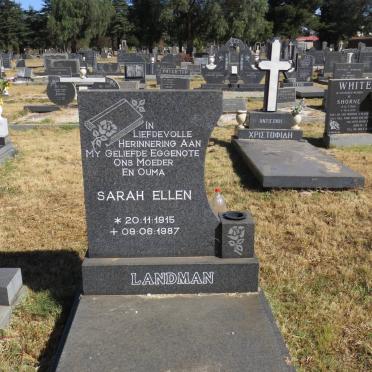 LANDMAN Sarah Ellen 1915-1987