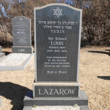 LAZAROW Louis -1974