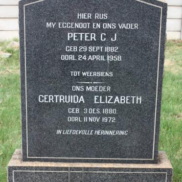 LAMBRECHT Peter C.J. 1882-1958 &amp; Gertruida Elizabeth 1880-1972