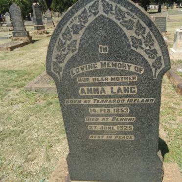 LANG Anna 1853-1925