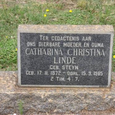 LINDE Catharina Christina nee STEYN 1872-1965
