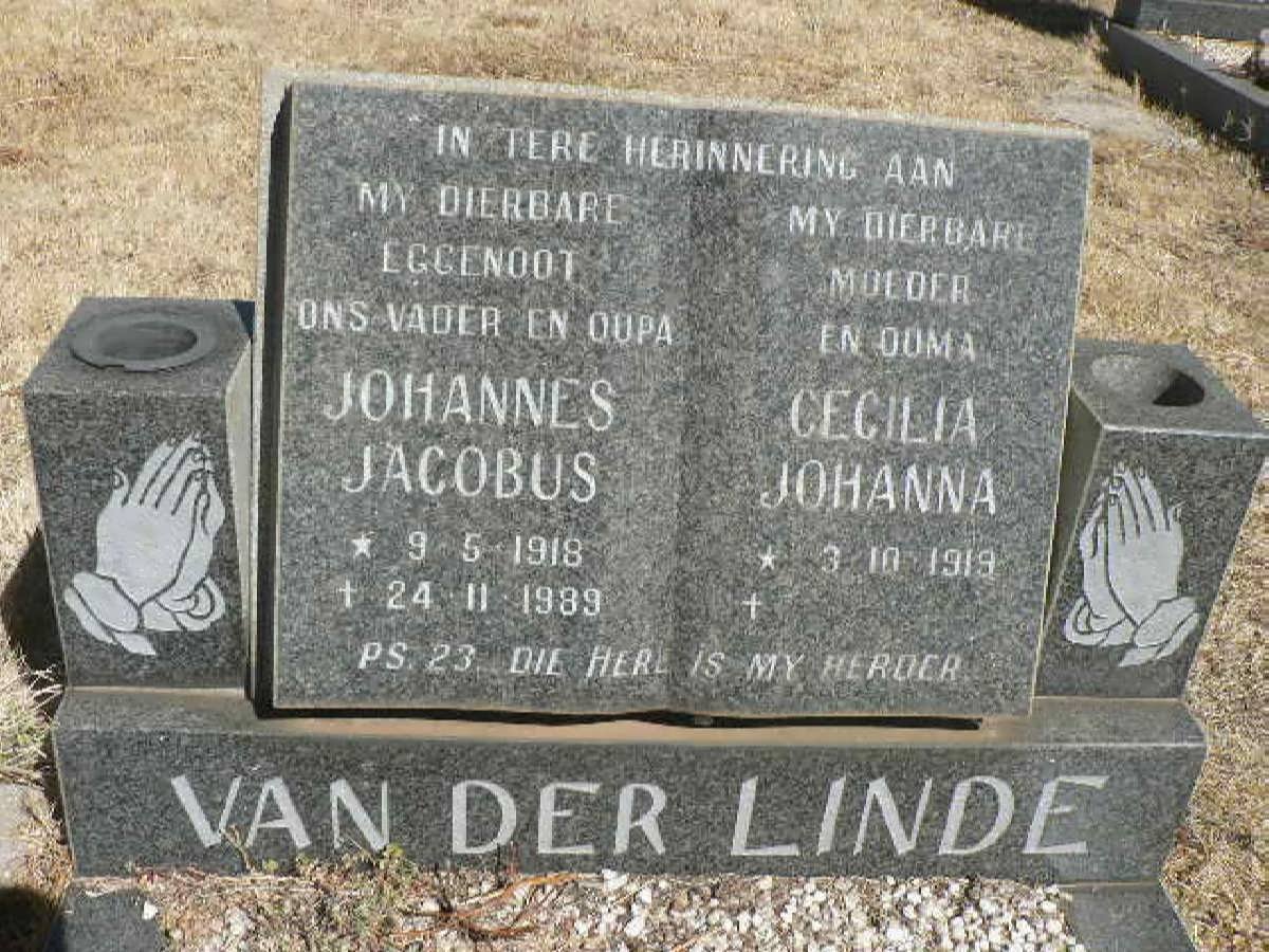 LINDE Johannes Jacobus, van der 1918-1989 &amp; Cecilia Johanna 1919-