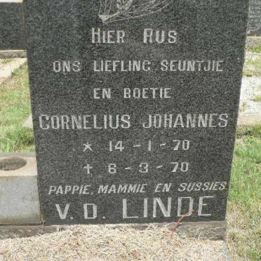 LINDE Cornelius Johannes, v. d. 1970-1970