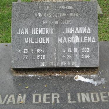 LINDEN Jan Hendrik Viljoen, van der 1891-1978 &amp; Johanna Magdalena 1903-1994