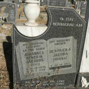 LOUW Johannes Hendrik Jacobus 1936-1990 &amp; Hendrieka Jacoba 1937-