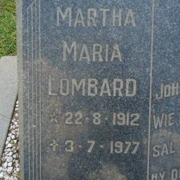 LOMBARD Martha Maria 1912-1977