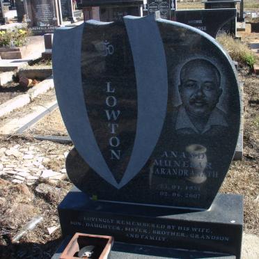 LOWTON Anand Munesar Narandrnath 1954-2007