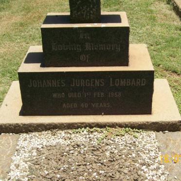 LOMBARD Johannes Jurgens -1958